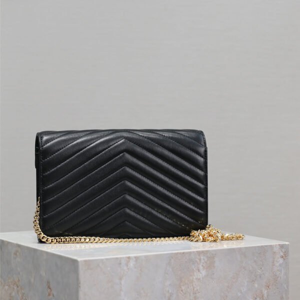 YSL cassandre chain wallet in lambskin - Image 5