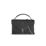 Saint Laurent College quilted-leather satchel bag - Image 2