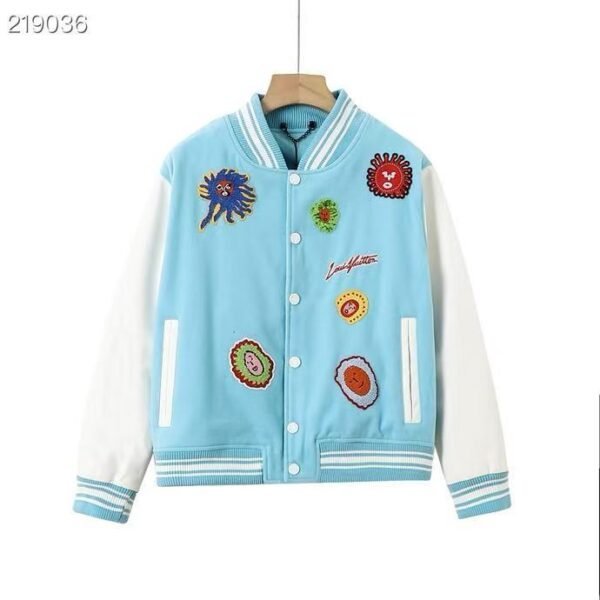 Yayoi Kusama Limited Edition Embroidered Baseball Jacket - Image 2