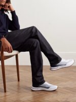 Weekend Walk Leather-Trimmed Mesh Sneakers - Image 3