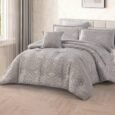 Luxury Classic Grey Damask Jacquard Comforter Set