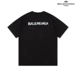 Balenciaga Slime Logo Print Black Cotton Crew Neck T-Shirt