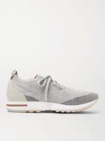 360 Flexy Walk Leather-Trimmed Knitted Wool Sneakers