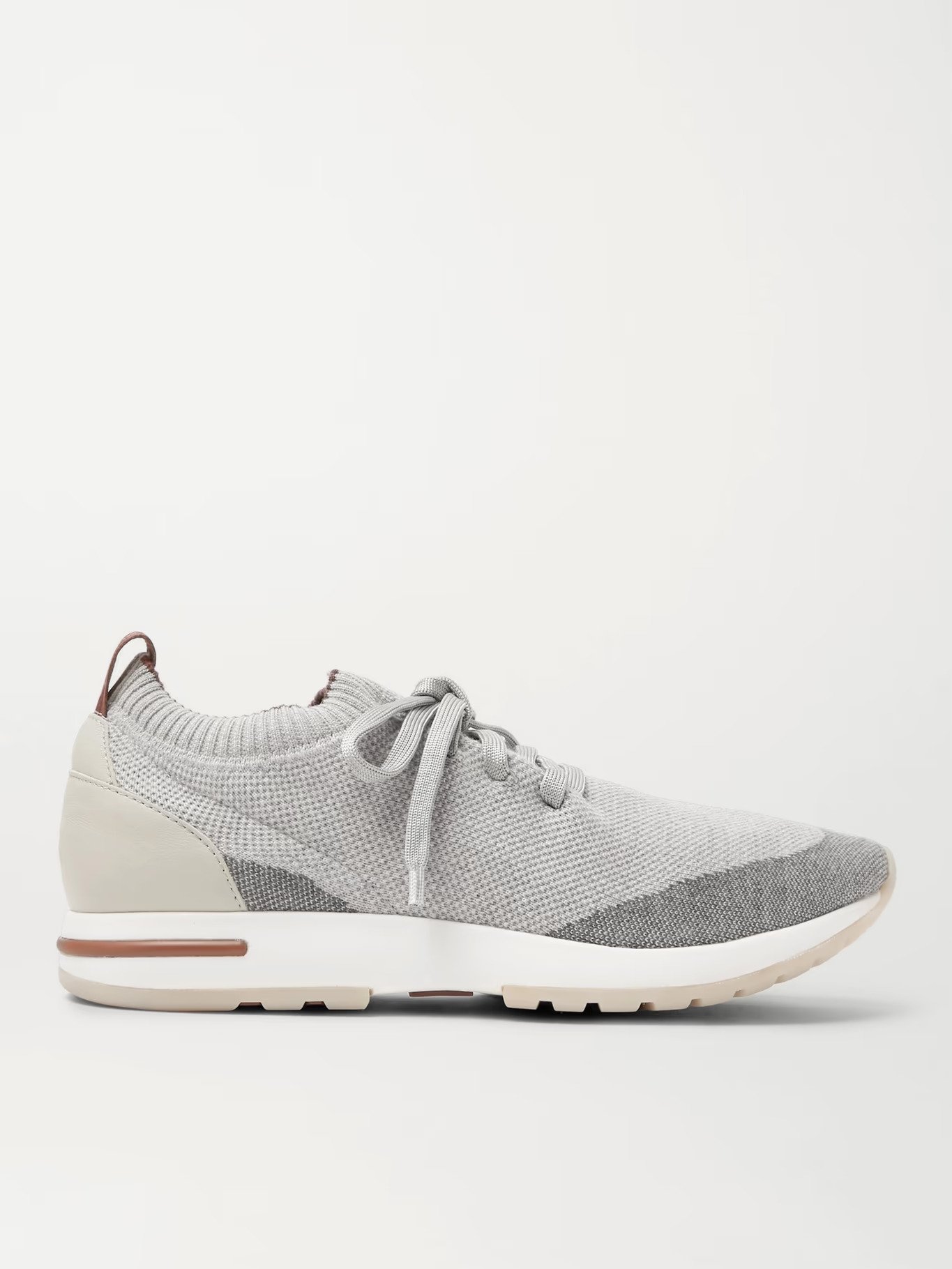7d74cbb5fa40e8c75e1a20f771e84ccf.jpg 360 Flexy Walk Leather-Trimmed Knitted Wool Sneakers - Image 1