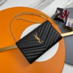 YSL classic cassandre chain wallet in grain de poudre leather - Image 3