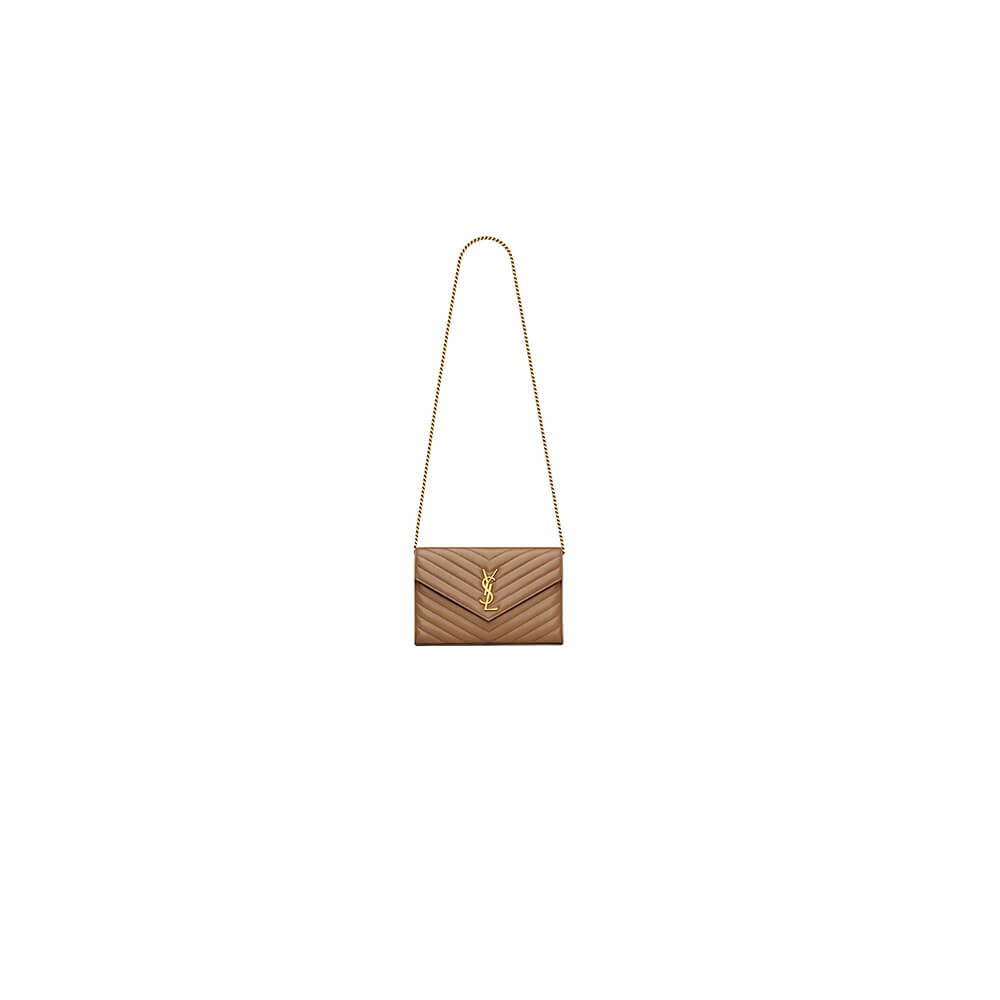7f538aca9711b2919c32a90464a5d3d7.jpeg YSL classic cassandre chain wallet in grain de poudre leather - Image 1
