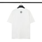 Stone Island Embroidered Logo Compass Graphic Black Cotton Crew Neck T-Shirt - Image 7