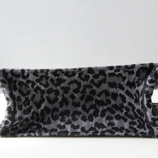 Dior Book Tote Small Grey Mizza Leopard Embroidered Canvas Women's Tote Bag - Image 5