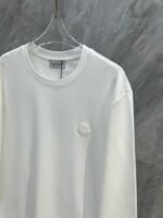 Fall/Winter New Leather Logo Crewneck Long Sleeve T-Shirt - Image 6