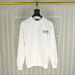 Balenciaga Hand-Drawn Logo Print White Crew Neck Sweatshirt