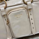 Prada Dangle medium leather top-handle bag(HIGH-END GRADE) - Image 10