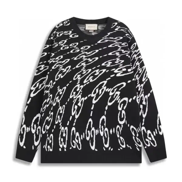 G-Label 2024SS Twisted Double-G Jacquard Knit Sweater - Image 2