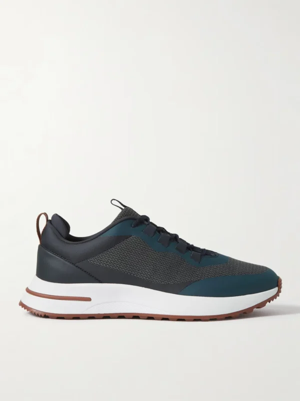 Weekend Walk Leather-Trimmed Mesh Sneakers - Image 2