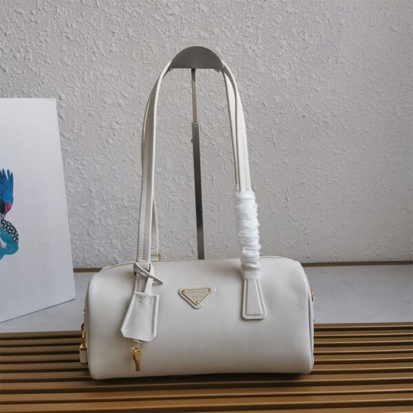 Prada Medium leather top-handle bag with padlock(high-end grade) - Image 3