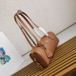 Prada Medium leather top-handle bag with padlock(high-end grade) - Image 7