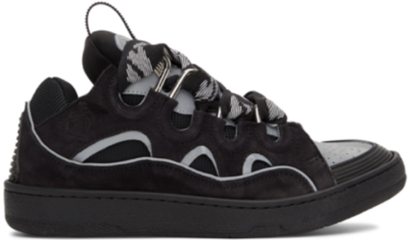 Curb Trainers Black Leather - Image 2