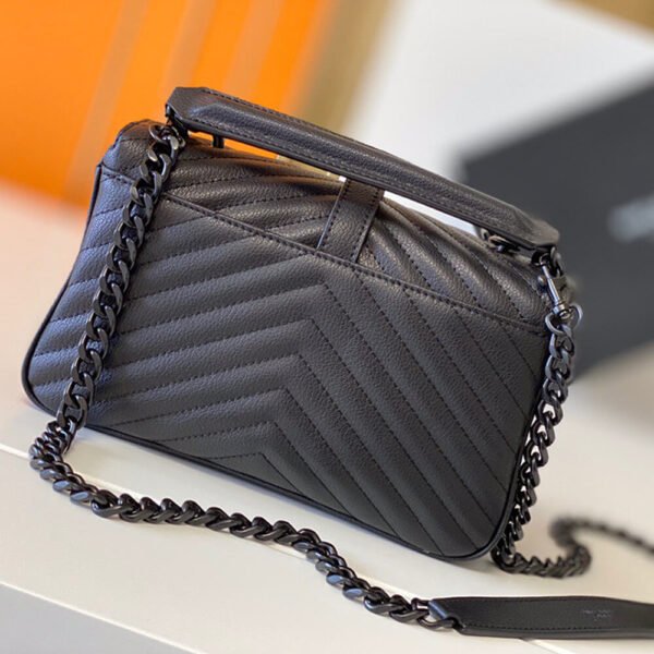 Saint Laurent College quilted-leather satchel bag - Image 5