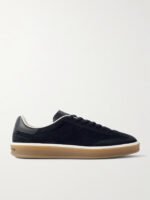 Tennis Walk Leather-Trimmed Suede Sneakers - Image 2