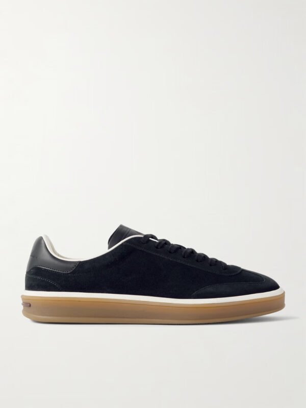 Tennis Walk Leather-Trimmed Suede Sneakers - Image 2
