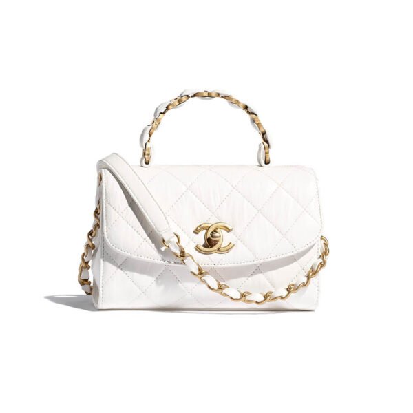 CHANEL Mini Flap Bag with Top Handle - Image 2