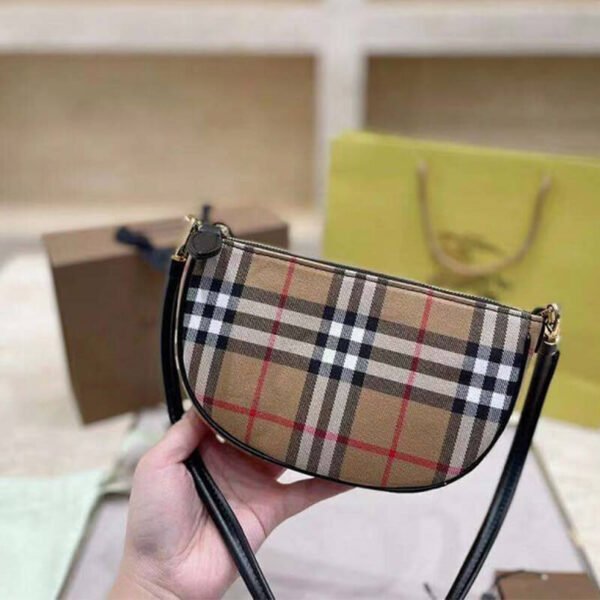 Olympia Pouch checked shoulder bag - Image 4
