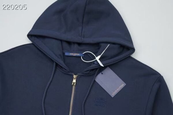 Pearl Drawstring Zip-Up Hoodie - Image 4