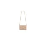 YSL classic cassandre chain wallet in grain de poudre leather