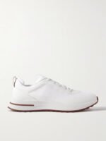 Weekend Walk Leather-Trimmed Mesh Sneakers