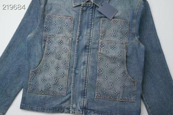 Embossed Denim Jacket - Image 5