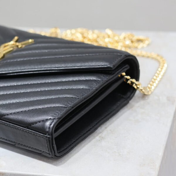 YSL cassandre chain wallet in lambskin - Image 7