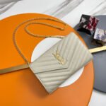 YSL classic cassandre chain wallet in grain de poudre leather - Image 3
