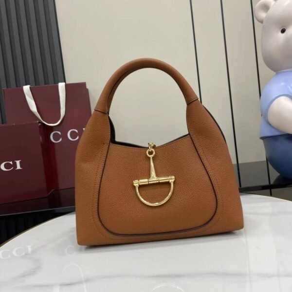 Gucci Softbit Medium Brown Leather Women's Top Handle Bag - Image 3
