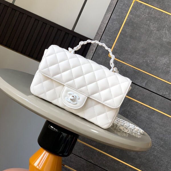 Chanel Mini Flap Bag with Top Handle(HIGH-END GRADE) - Image 3