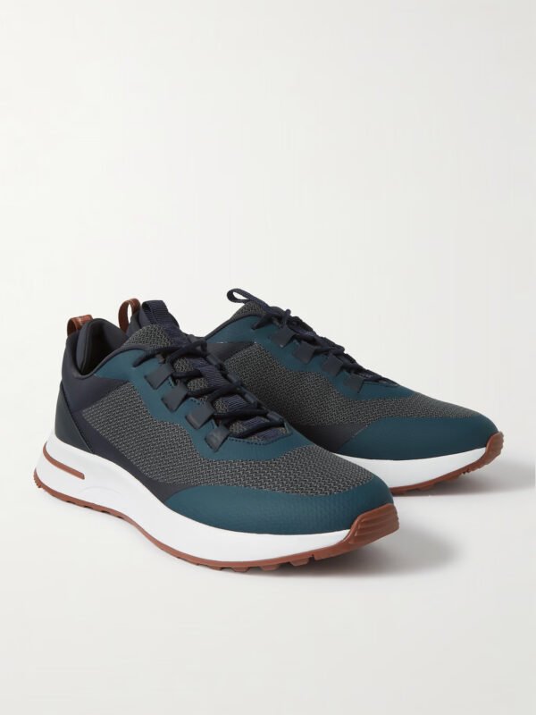 Weekend Walk Leather-Trimmed Mesh Sneakers - Image 5
