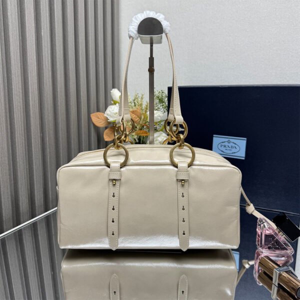 Prada Dangle medium leather top-handle bag(HIGH-END GRADE) - Image 5
