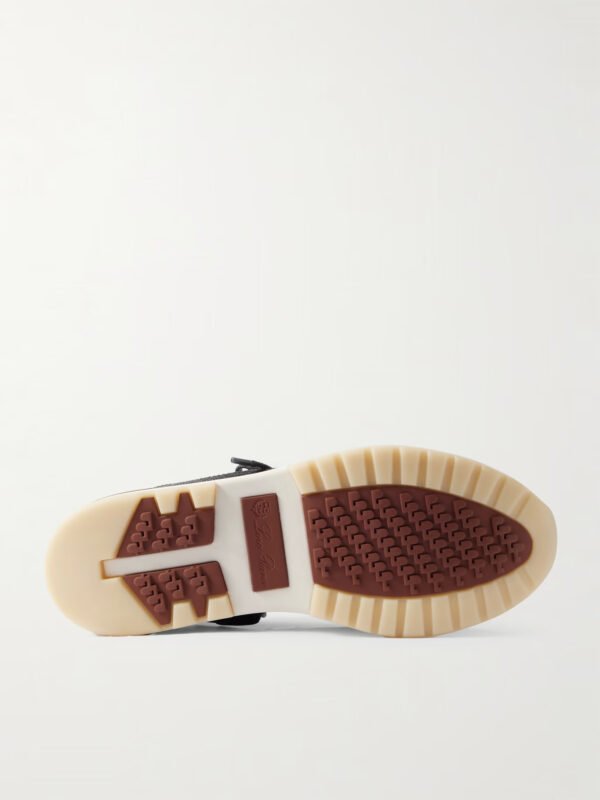 360 Flexy Leather-Trimmed Knitted Wish® Wool Sneakers - Image 4