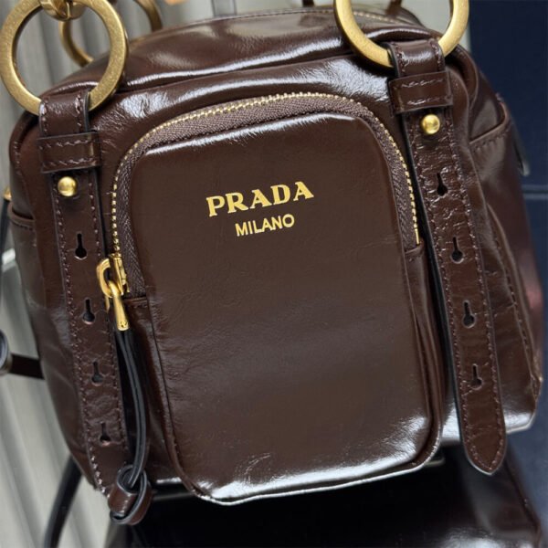 Prada Dangle leather top-handle mini-bag(HIGH-END GRADE) - Image 7