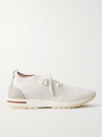 360 Flexy Leather-Trimmed Knitted Wish® Wool Sneakers