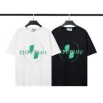 Stone Island Compass Graphic Print Black Cotton Crew Neck T-Shirt - Image 5