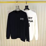 Balenciaga Hand-Drawn Logo Print Black Crew Neck Sweatshirt - Image 4
