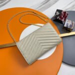 YSL classic cassandre chain wallet in grain de poudre leather - Image 5