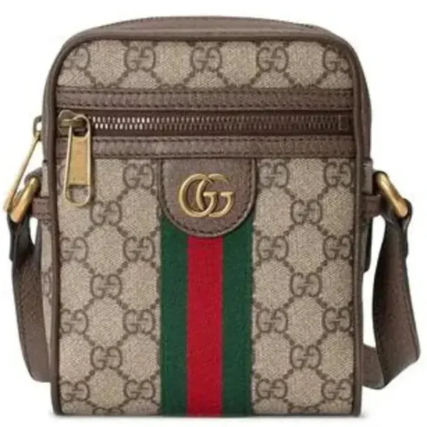 Gucci Ophidia GG Supreme Canvas Beige and Brown Men's Crossbody Bag - Image 2