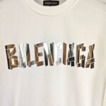 Balenciaga Tape Type Graphic Print White Crew Neck Sweatshirt - Image 5
