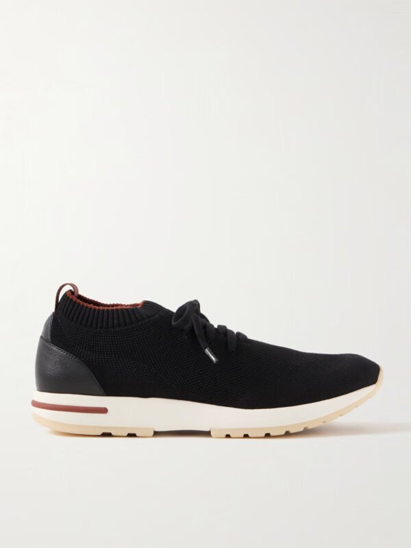 360 Flexy Walk Leather-Trimmed Knitted Wish® Wool Sneakers - Image 2