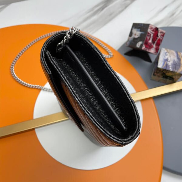 YSL classic cassandre chain wallet in grain de poudre leather - Image 4