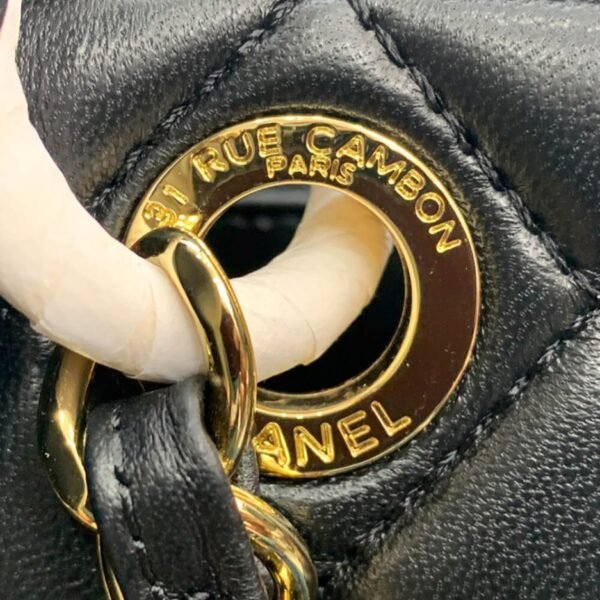 Chanel Grand Shopping Tote GST Black Quilted Caviar Leather Women's Shoulder Tote Bag - Image 7