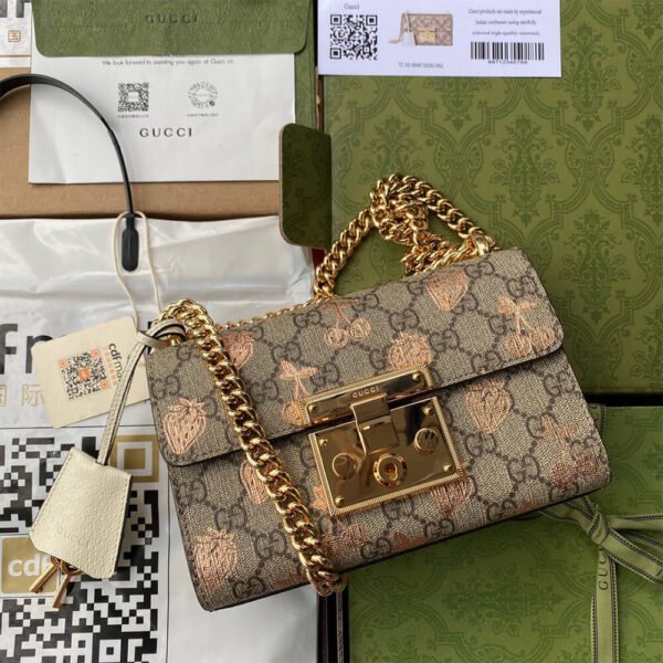 Padlock small berry shoulder bag - Image 3
