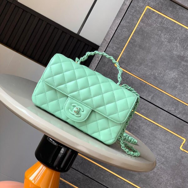 Chanel Mini Flap Bag with Top Handle(HIGH-END GRADE) - Image 3