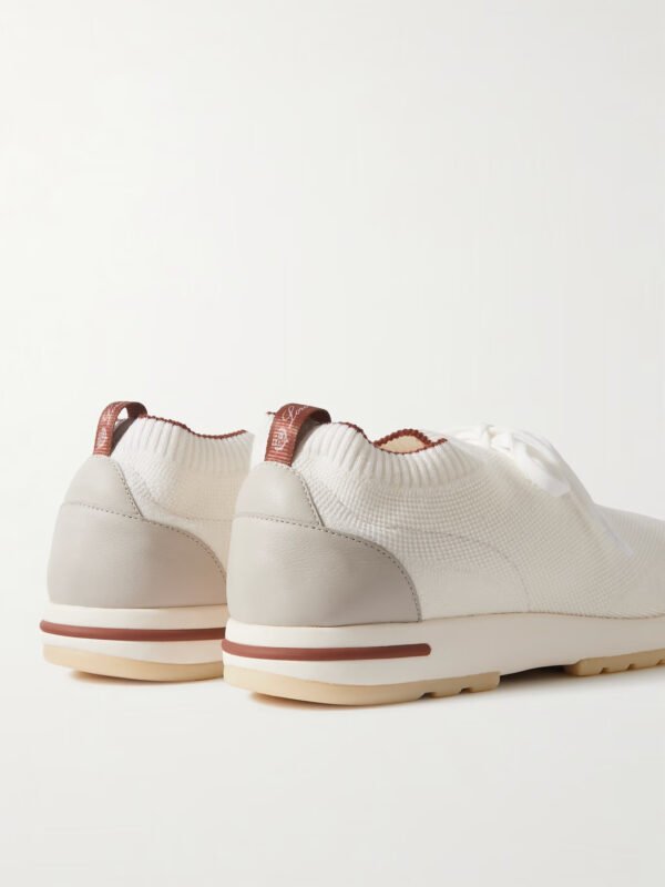 360 Flexy Leather-Trimmed Knitted Wish® Wool Sneakers - Image 5