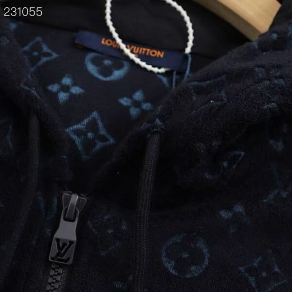 all/Winter LV Nigo Monogram Jacquard Zip-Up Hoodie - Image 6